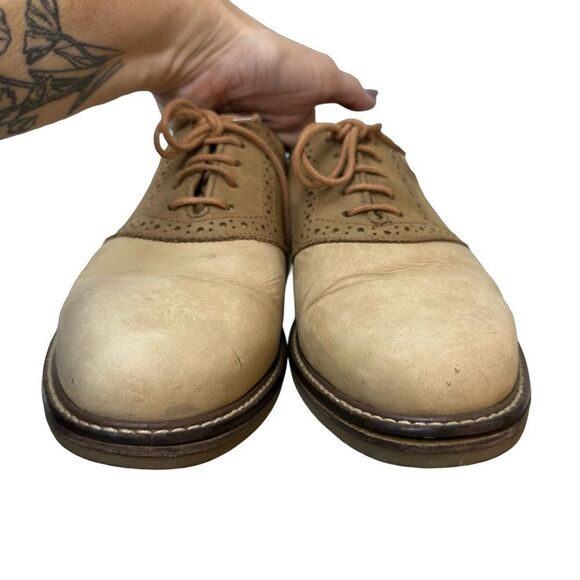 Peter Huber Tan Two Tone Leather Oxford Size 9 - Picture 10 of 16